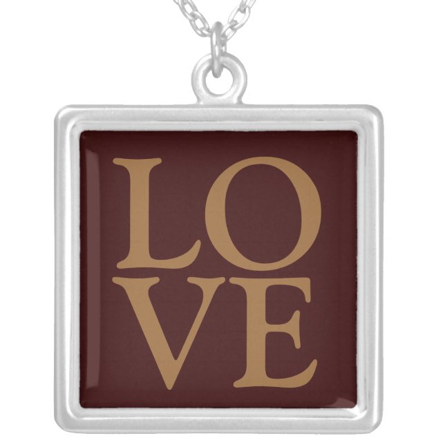 LOVE Sterling Silver Necklace (Front)