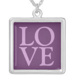 Love Sterling Silver Necklace at Zazzle