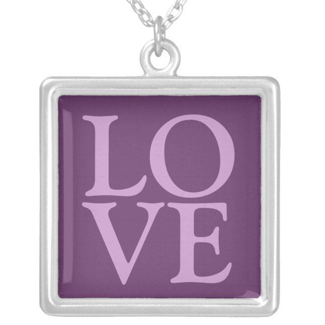 LOVE Sterling Silver Necklace (Front)