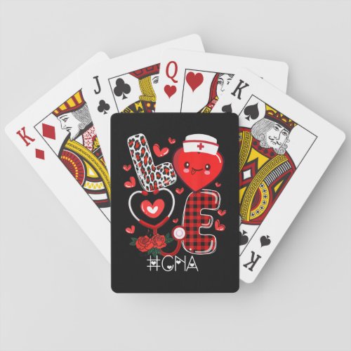 LOVE Stethoscope CNA Valentine Day 2023 Women Funn Poker Cards