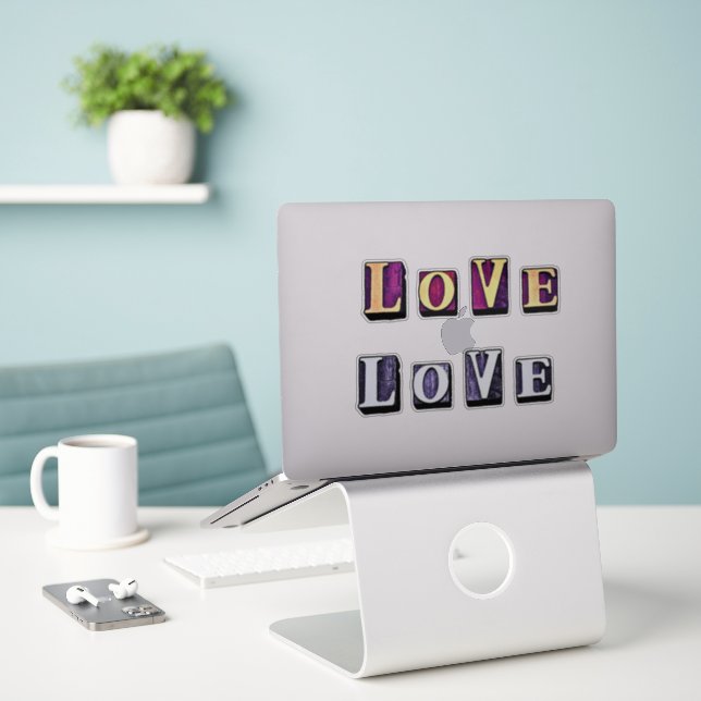 LOVE Sticker (Laptop On Desk)
