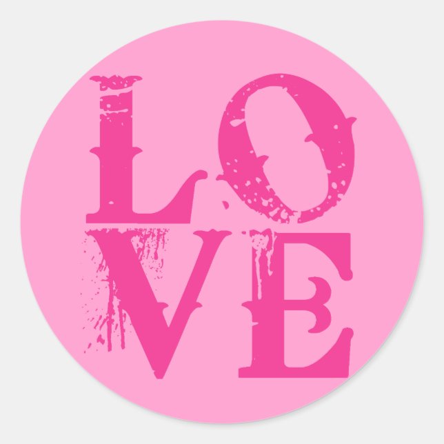 LOVE Sticker in Pinks (Front)