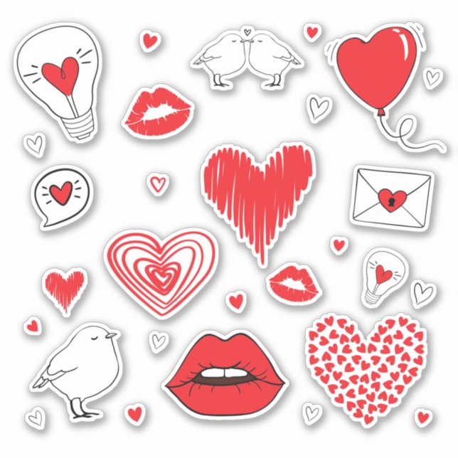 Love Stickers - Romantic Heart Collection (Front)