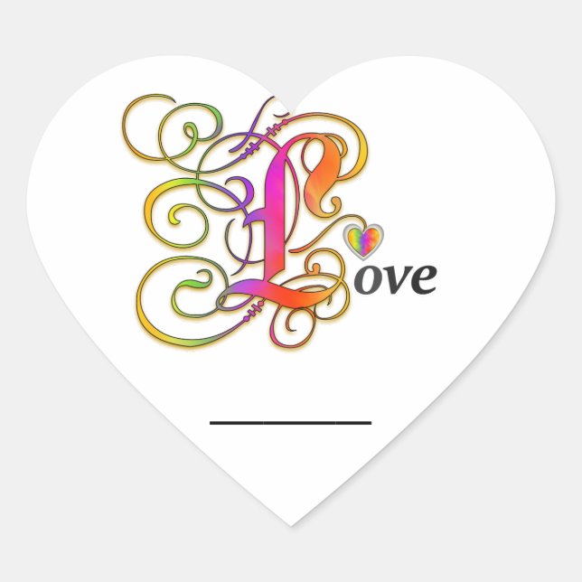 Love Stickers with Your Name or Message (Front)