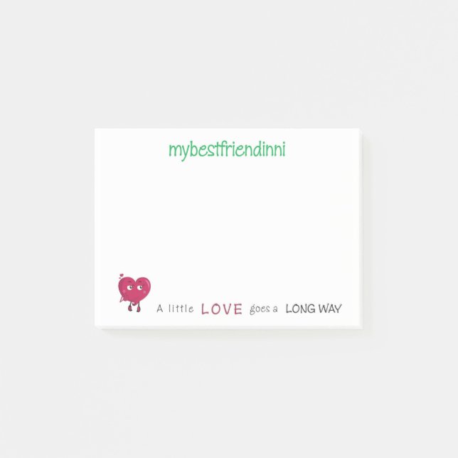 Love Sticky Notepad (Front)