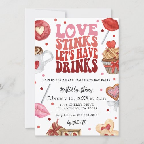 Love Stinks Anti_Valentines Day Party Invitation