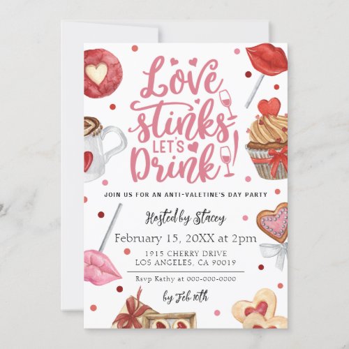 Love Stinks Anti_Valentines Day Party Invitation
