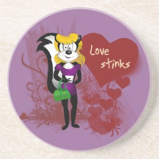 Love Stinks Valentine Coaster