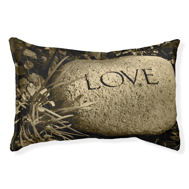 "Love" Stone Pet Bed (Front)