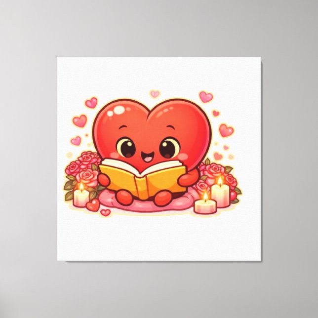 Love Stories Begin Within the Heart Canvas Print (Front)