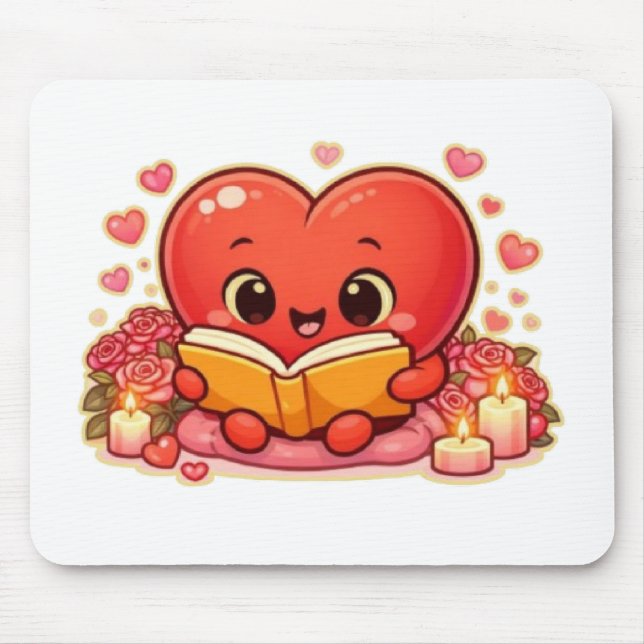 Love Stories Begin Within the Heart Mouse Pad (Front)
