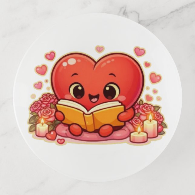 Love Stories Begin Within the Heart Trinket Tray (Front)