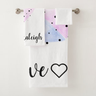 Love Story Bath Towel Set