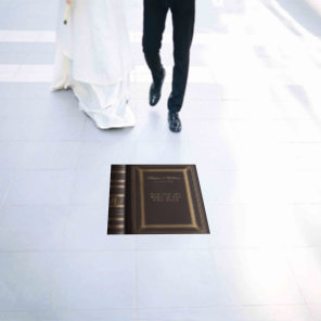 Love story book cover wedding floor decals
