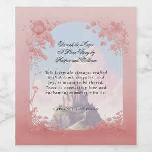 Love story book cover wine label