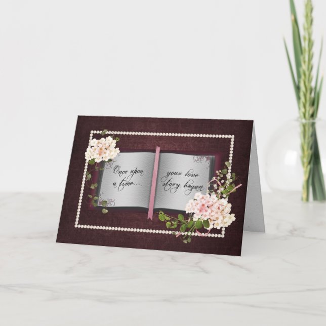 Love Story book wedding anniversary Card (Front)