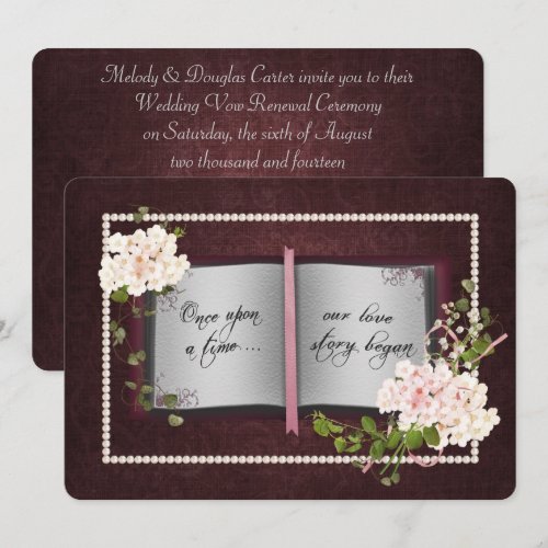 Love Story Book- Wedding Vow Renewal Cards