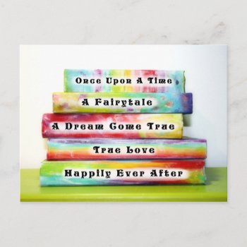 Love Story Books Postcard by time2see at Zazzle