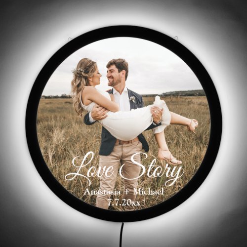 love storyclassic calligraphywedding photo chic LED sign