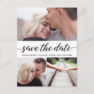 "Love Story" Custom Photo Save the Date Wedding Postcard