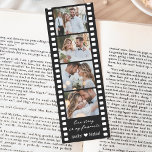 Love Story Custom Photo Strip Trendy Bookmarks<br><div class="desc">Showcase your cherished memories with this delightful and customizable photo collage bookmark design. Featuring a cool, trendy photo strip layout, the front allows you to display four of your favorite photos, beautifully capturing a moment in time. The back offers space for an additional four customizable photos, creating a total of...</div>