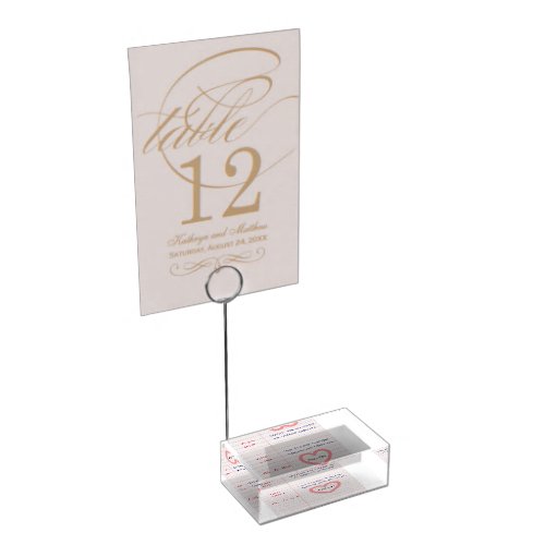Love Story Due Date Library Card Wedding Place Card Holder