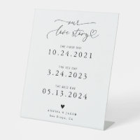 Love Story Heart Script White Wedding Timeline