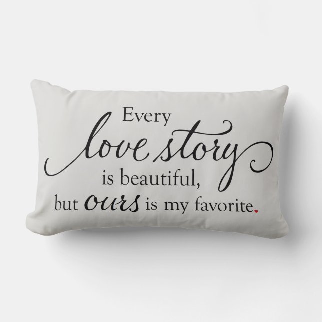 Love Story Lumbar Pillow (Front)