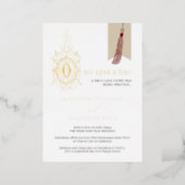 Love Story Once Upon A Time Wedding Real Gold Foil Invitation (Standing Front)