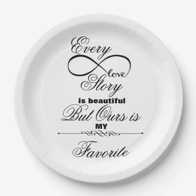 Love Story Paper Plates (Front)