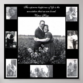 Love Story Photo Frame Poster