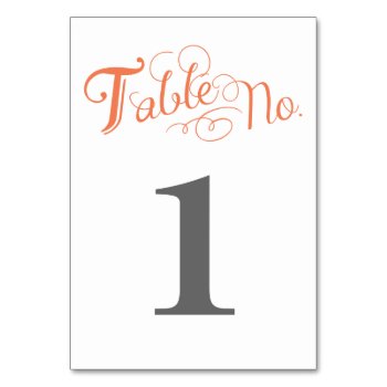 Love Story Table Number Card by goskell at Zazzle