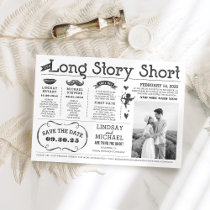 Love Story Timeline Fun Save the Date Photo Invitation