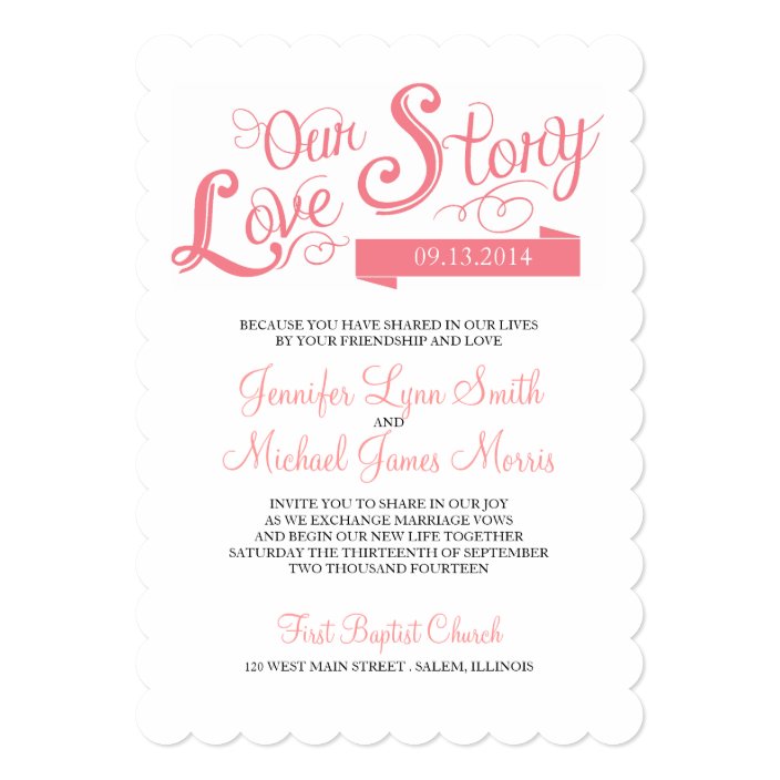 Love Story Wedding Invitation | Zazzle.com