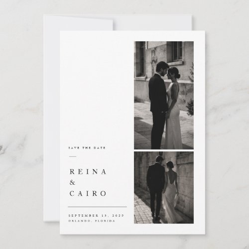 Love Story Wedding Photo Save The Date Card.