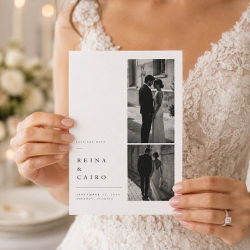 Love Story Wedding Photo Save The Date Card.