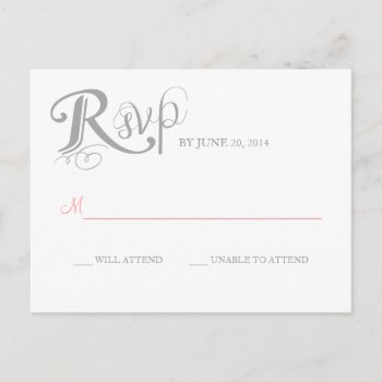 Love Story Wedding Reply Postcard by goskell at Zazzle
