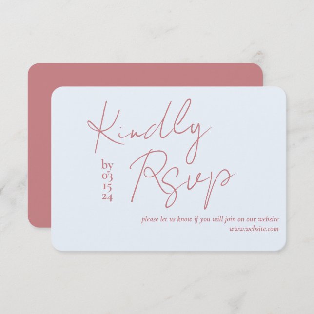 Love Story wedding RSVP (Front/Back)