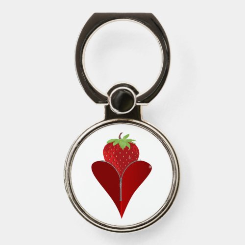 Love Strawberry Phone Ring Stand