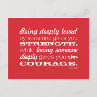 Love = Strength and Courage Postcard