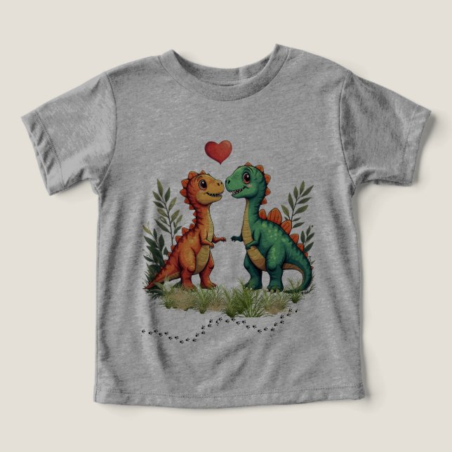 Love struck dinosaurs toddler t-shirt (Design Front)
