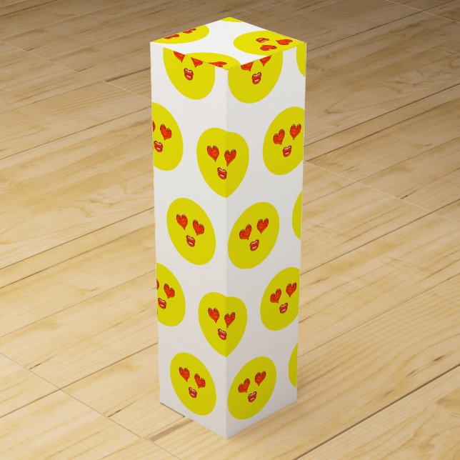 Love Struck Emoji Wine Box (Front)