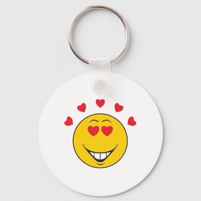 Love Struck Face Keychain (Front)