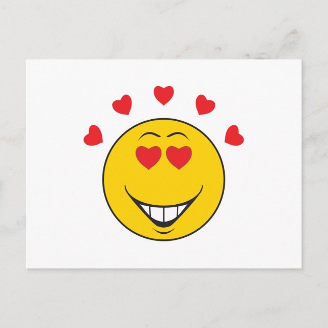 Love Struck Face Postcard (Front)