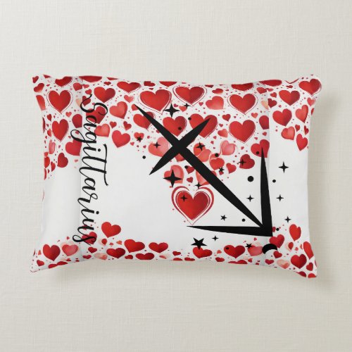 Love Struck Heart and Arrow Background Pillow