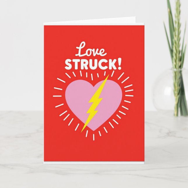 Love Struck Heart Romantic Card (Front)