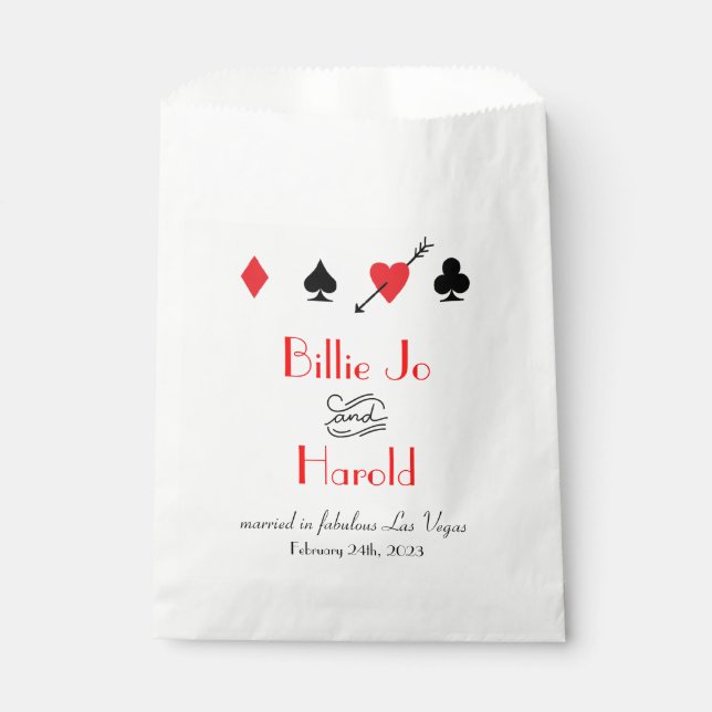 Love Struck in Las Vegas Wedding Favor Bag (Front)