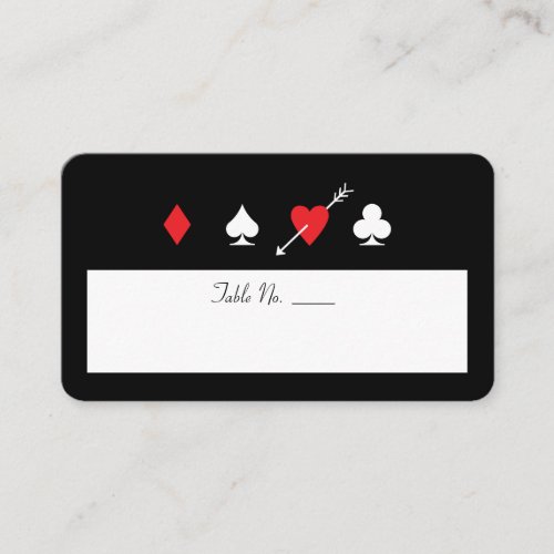 Love Struck Las Vegas Fill_In Name Table Number Place Card