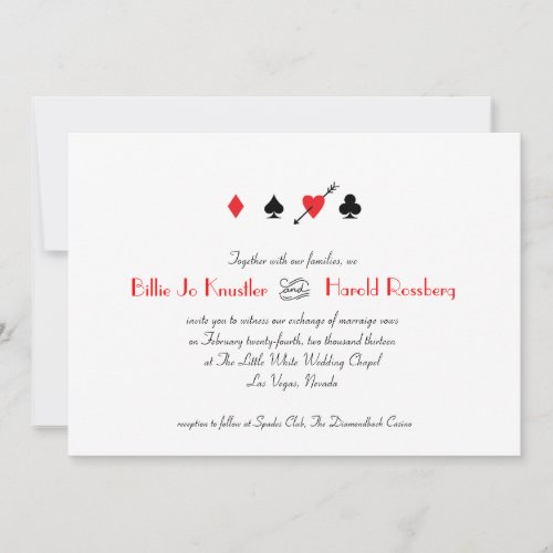 Love Struck Las Vegas Wedding Invitation