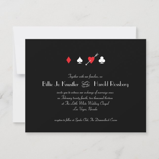 Love Struck Las Vegas Wedding Invitation (Front)